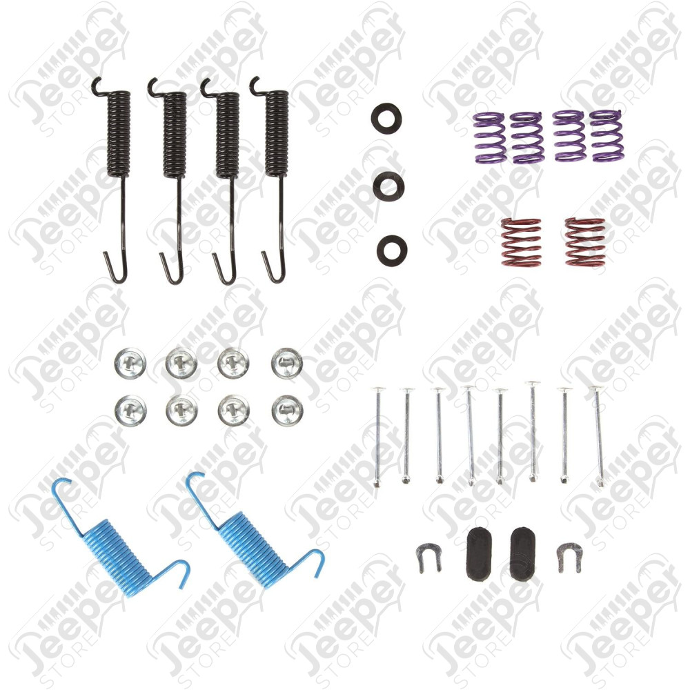 Brake Shoe Hold Down Kit; 72-77 Jeep CJ