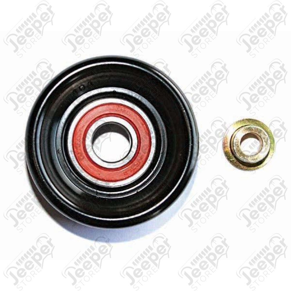 Accessory Drive Belt Idler Pulley, Upper; 96-01 Jeep Cherokee XJ, 4.0L