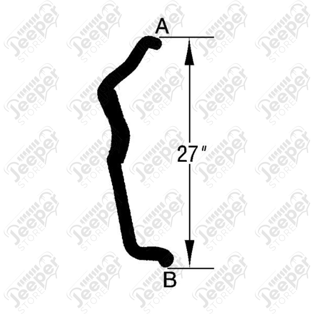 Radiator Hose, Lower; 97-00 Dodge Caravan, 3.0L