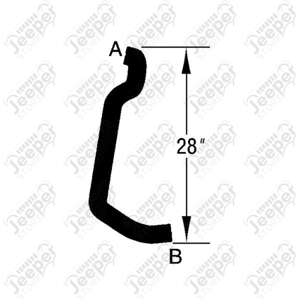 Radiator Hose, Lower, Heavy Duty Cooling; 93-95 Dodge Caravan, 3.0L