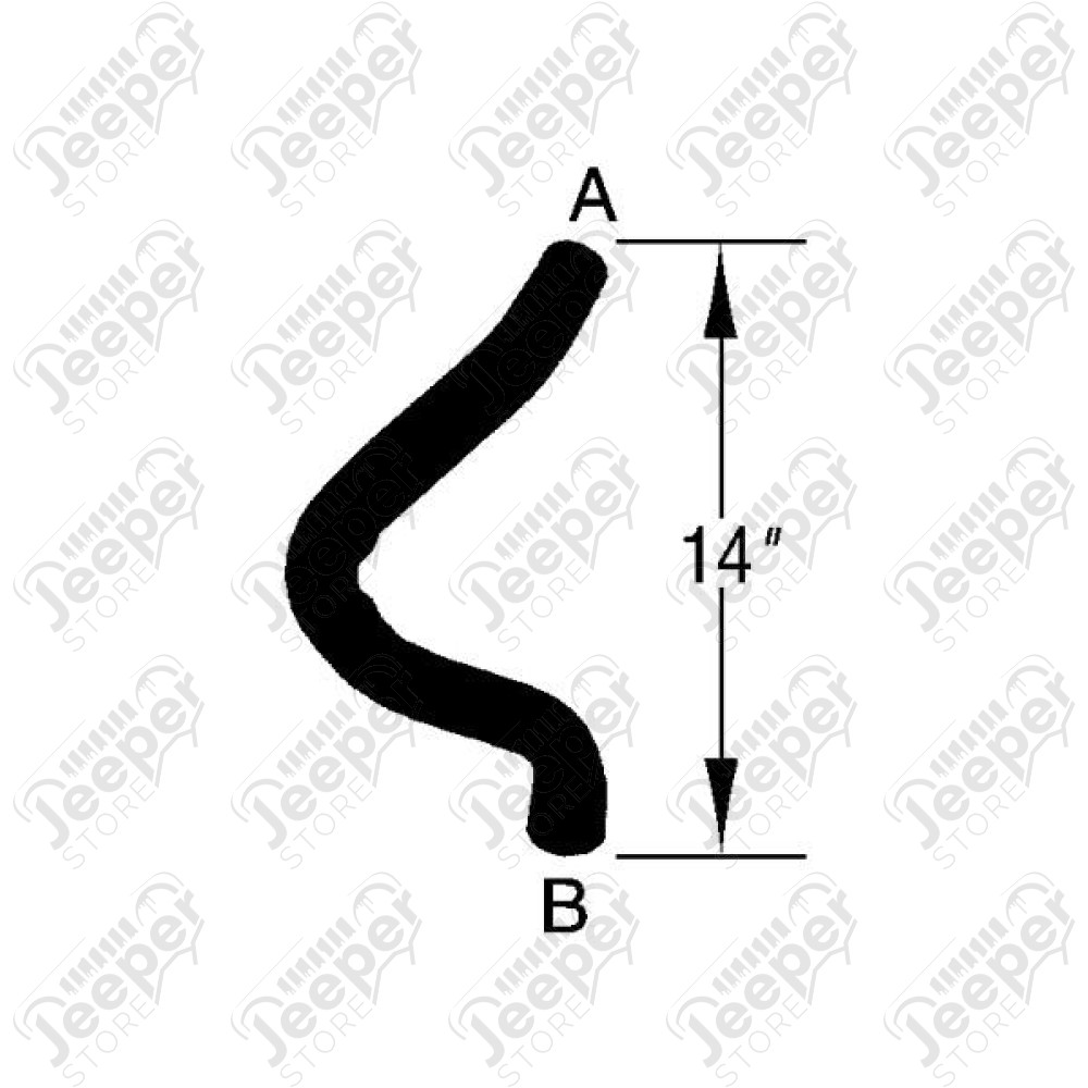 Radiator Coolant Hose, Outlet; 96-00 Dodge Caravan, 2.4L
