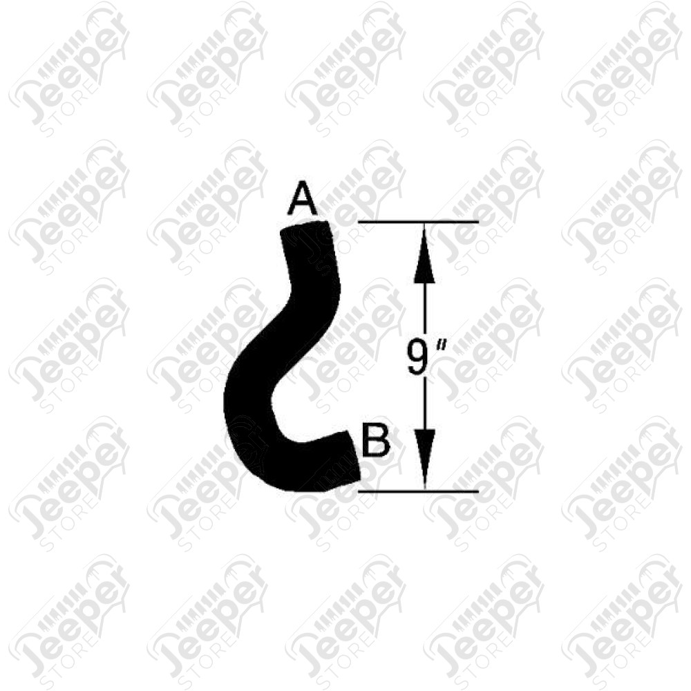 Radiator Coolant Hose, Outlet; 96-00 Dodge Caravan, 3.3L/3.8L