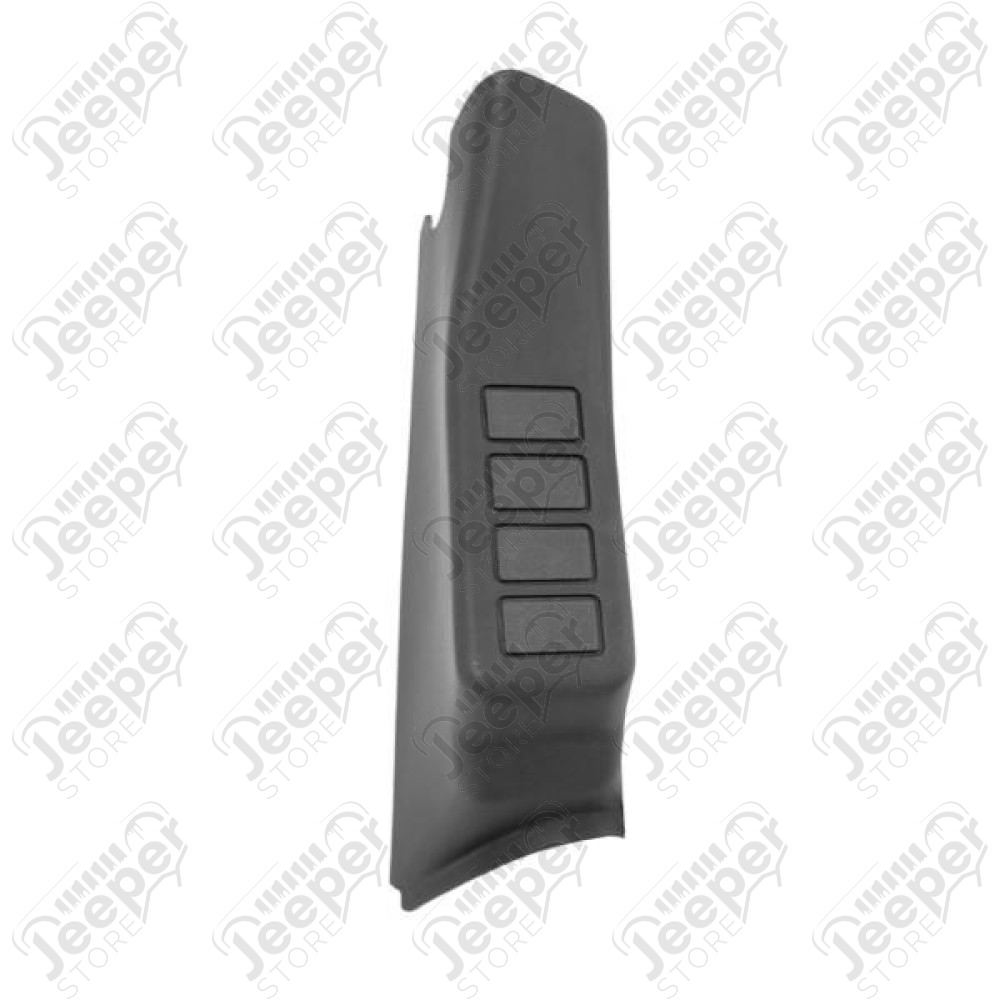 Switch Pod Kit, A-Pillar, 4 Switches, Black, RHD; 07-10 Wrangler JK