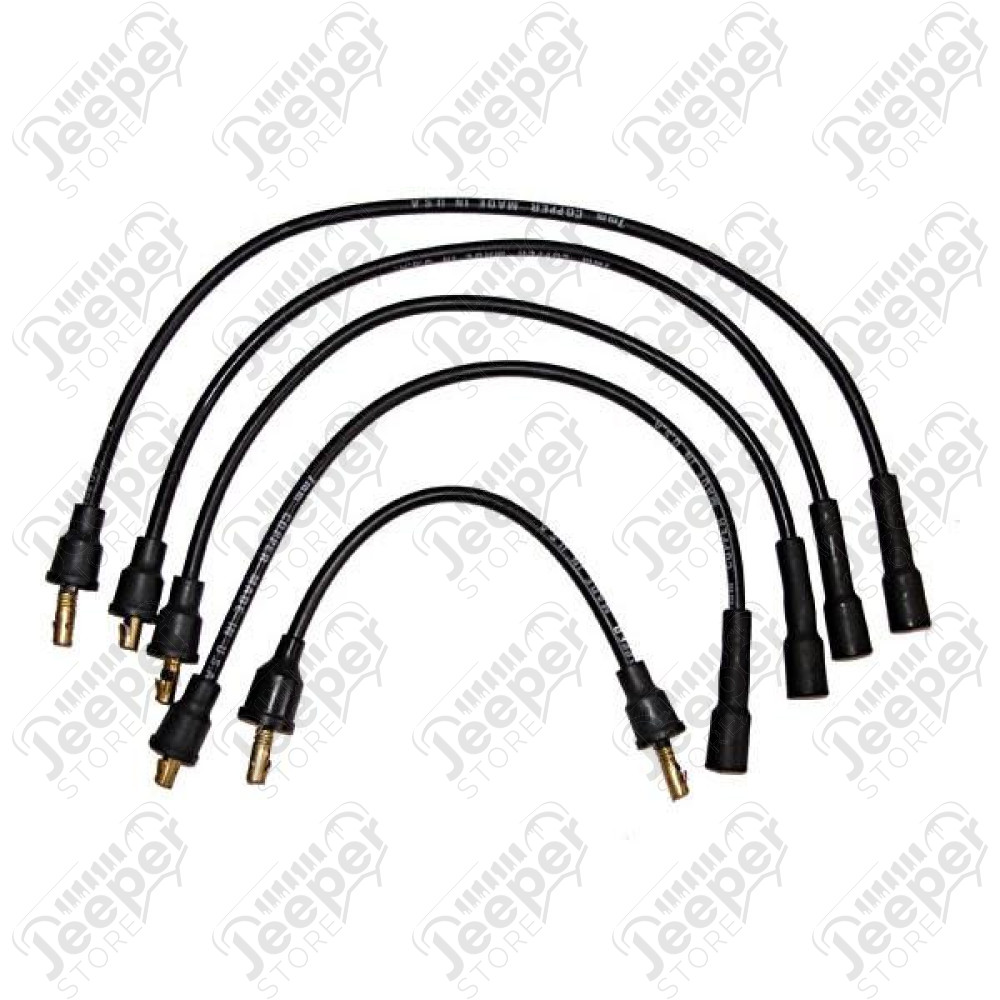 Ignition Spark Plug Wire Kit, L-Head; 41-53 Willys