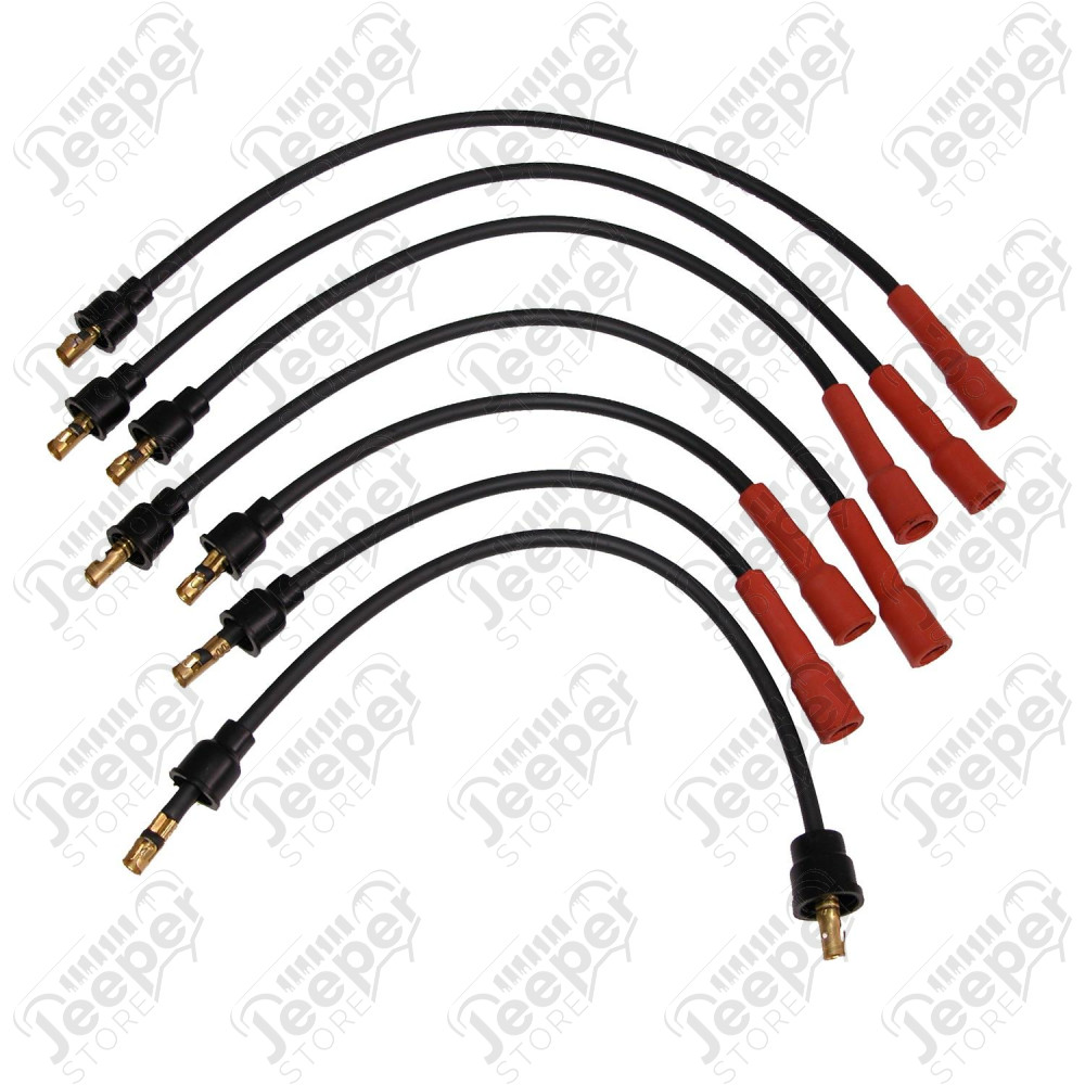Ignition Spark Plug Wire Kit; 72-77 Jeep CJ/SJ, 3.8L/4.2L