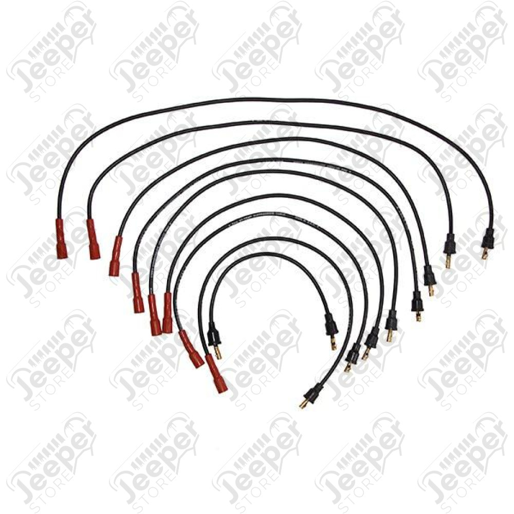 Ignition Spark Plug Wire Kit; 72-85 Jeep CJ/SJ, 5.0L/5.2L/5.9L
