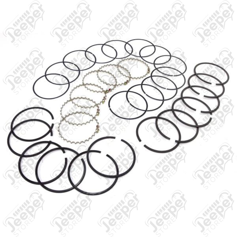 Engine Piston Ring Kit, .020; 83-95 Jeep CJ/Wrangler YJ, 2.5L