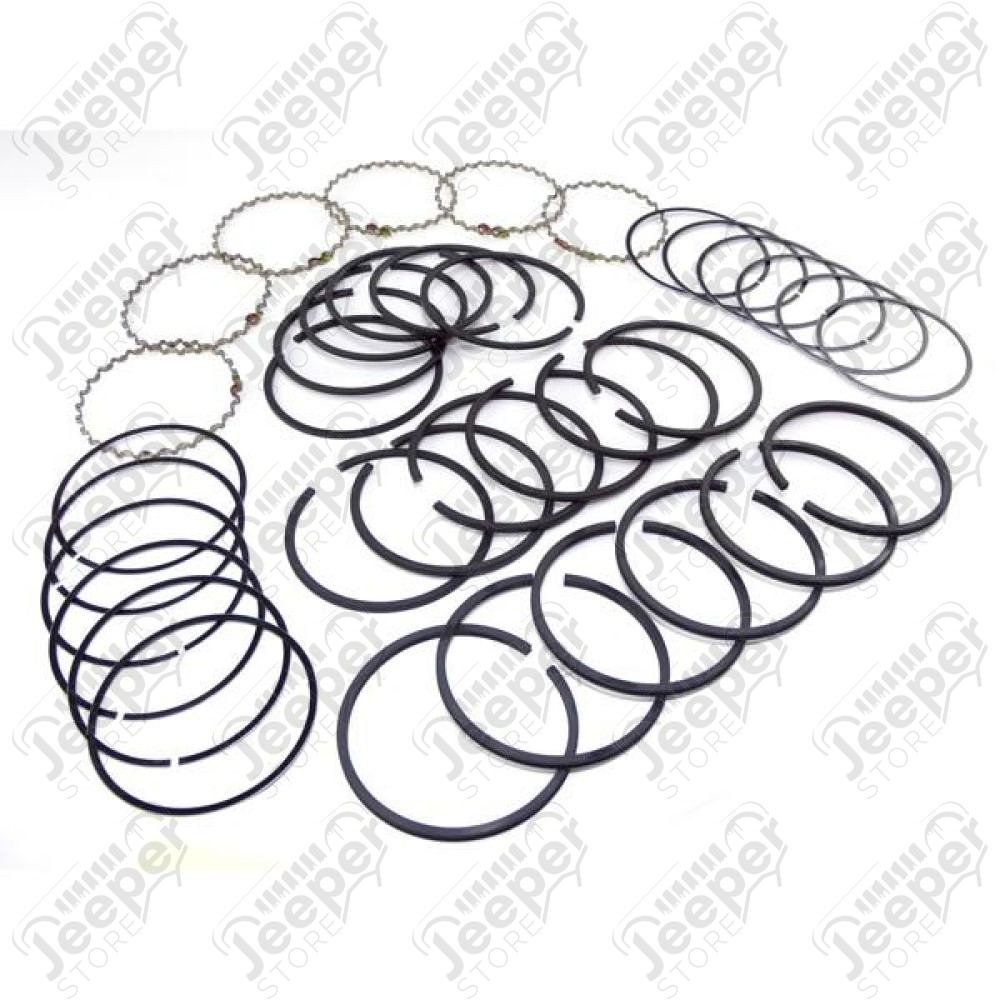 Engine Piston Ring Kit, Standard; 54-64 Jeep CJ, 226 CID