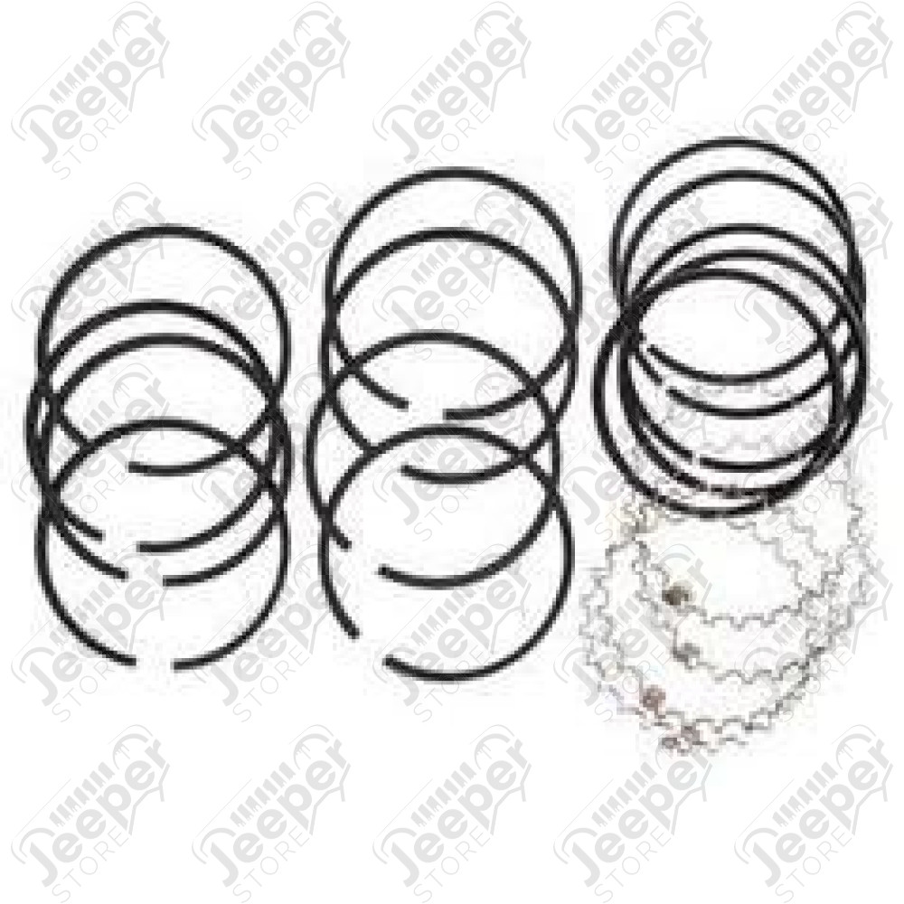 Engine Piston Ring Kit, .010; 54-64 Jeep CJ, 226 CID