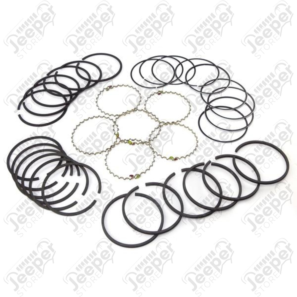 Engine Piston Ring Kit, .040; 54-64 Jeep CJ, 226 CID