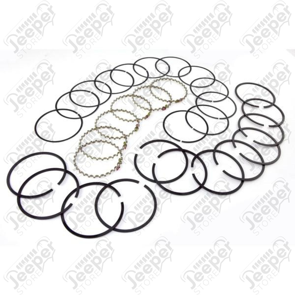 Engine Piston Ring Kit, .020 /; 72-90 Jeep CJ/Wrangler YJ, 3.8L/4.2L
