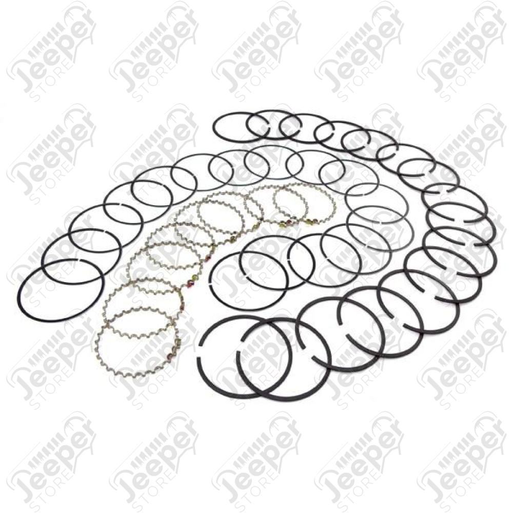 Engine Piston Ring Kit, Standard; 71-75 Jeep CJ, 304 CID