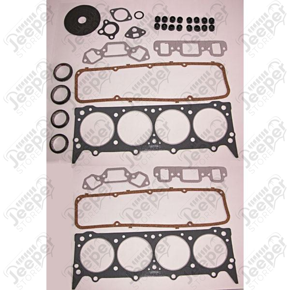 Engine Gasket Kit, Upper; 73-91 Jeep CJ/SJ, 304 CID/401 CID/360 CID