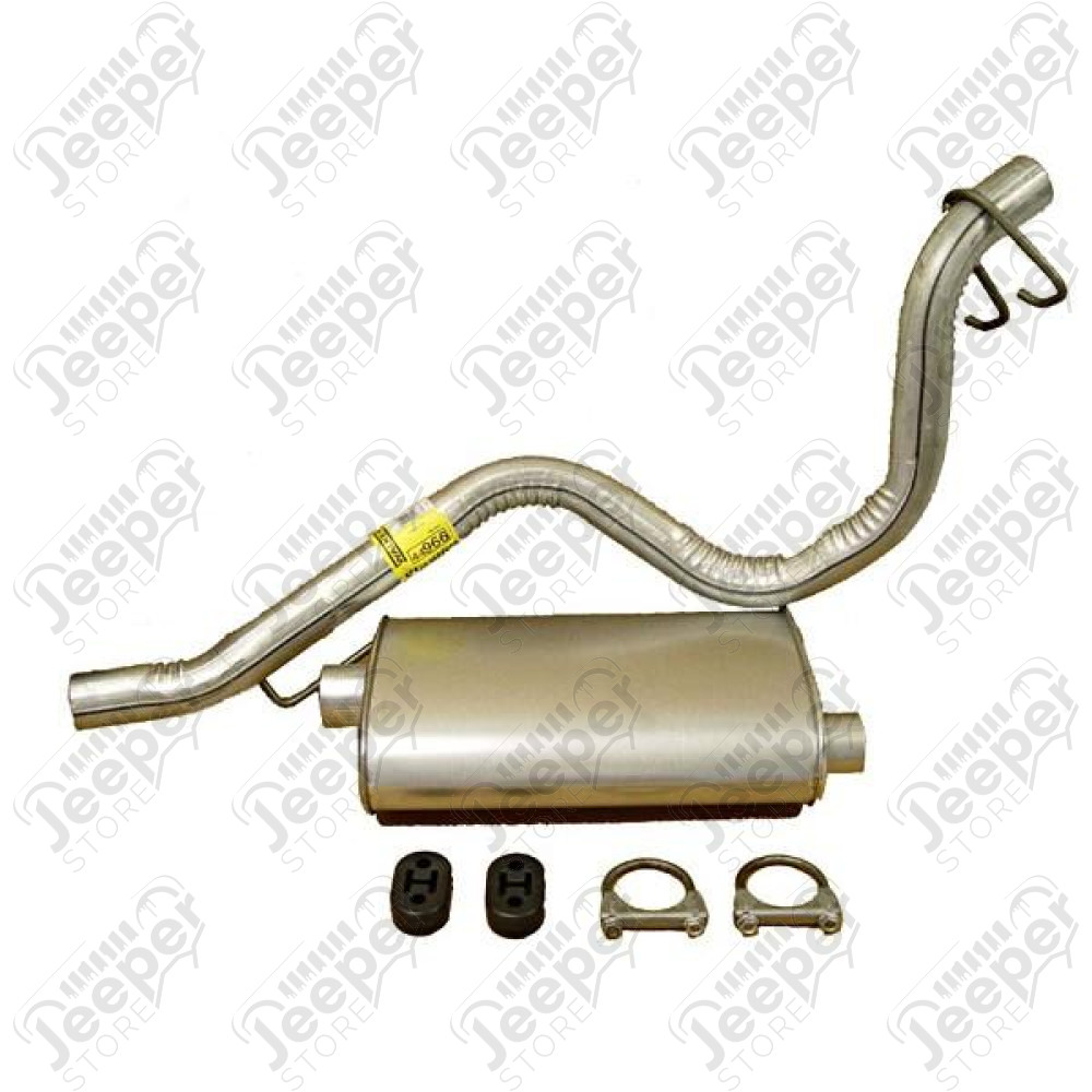 Exhaust Muffler/Tailpipe Kit; 93-95 Jeep Wrangler YJ