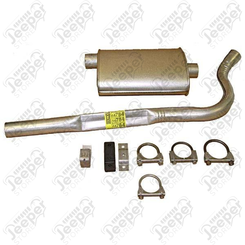 Exhaust Muffler/Tailpipe Kit; 82-86 Jeep CJ7