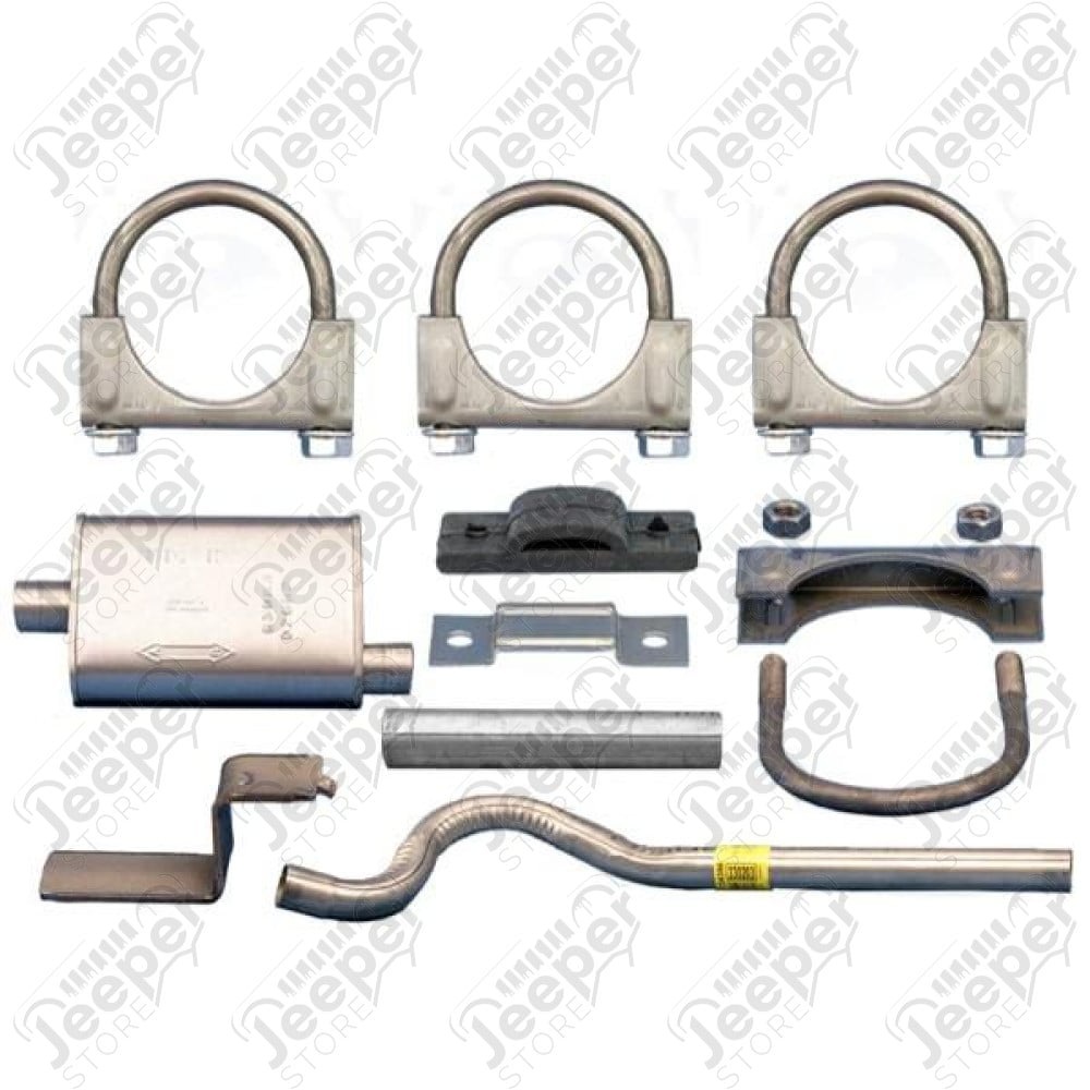 Exhaust Muffler/Tailpipe Kit; 83-85 Jeep CJ8 Scrambler