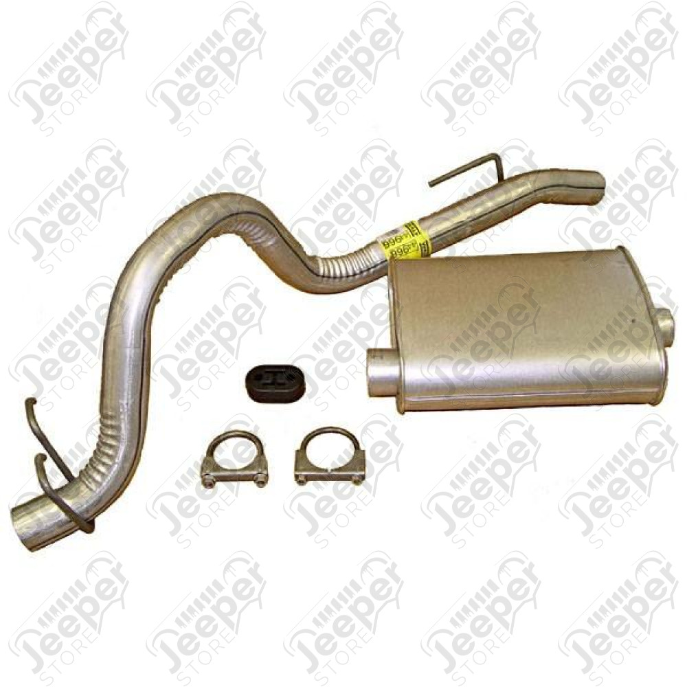 Exhaust Muffler/Tailpipe Kit; 87-90 Jeep Wrangler YJ, 4.2L