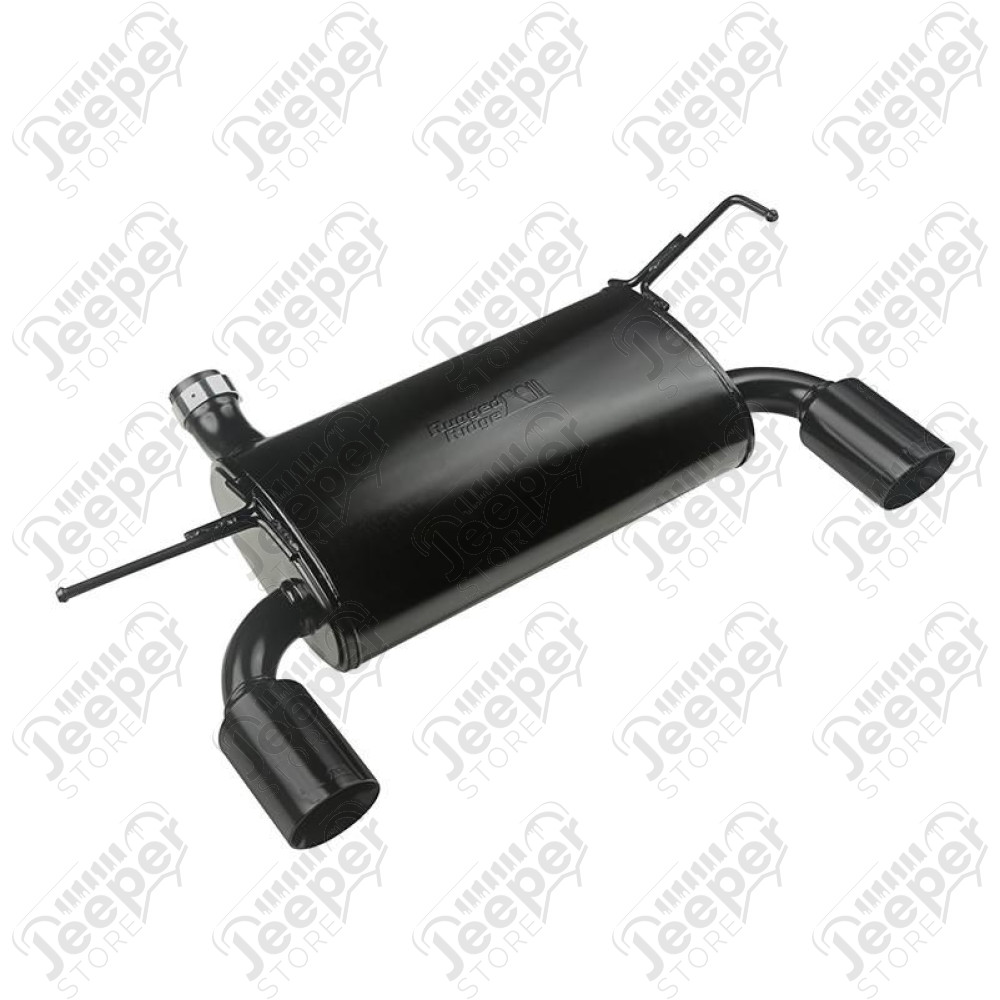 Exhaust System Kit, Axle Back, Black; 07-18 Jeep Wrangler JK