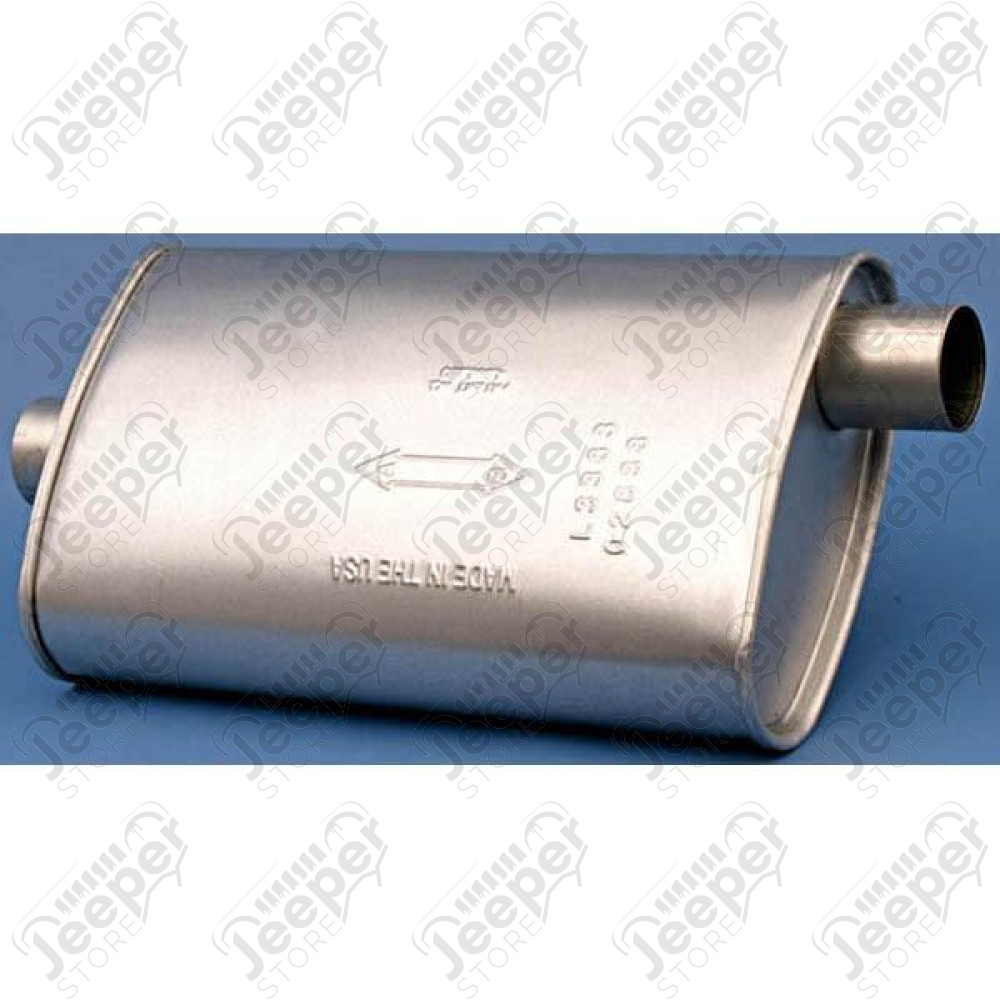 Exhaust Muffler; 87-92 Jeep Wrangler YJ, 2.5L/4.0L