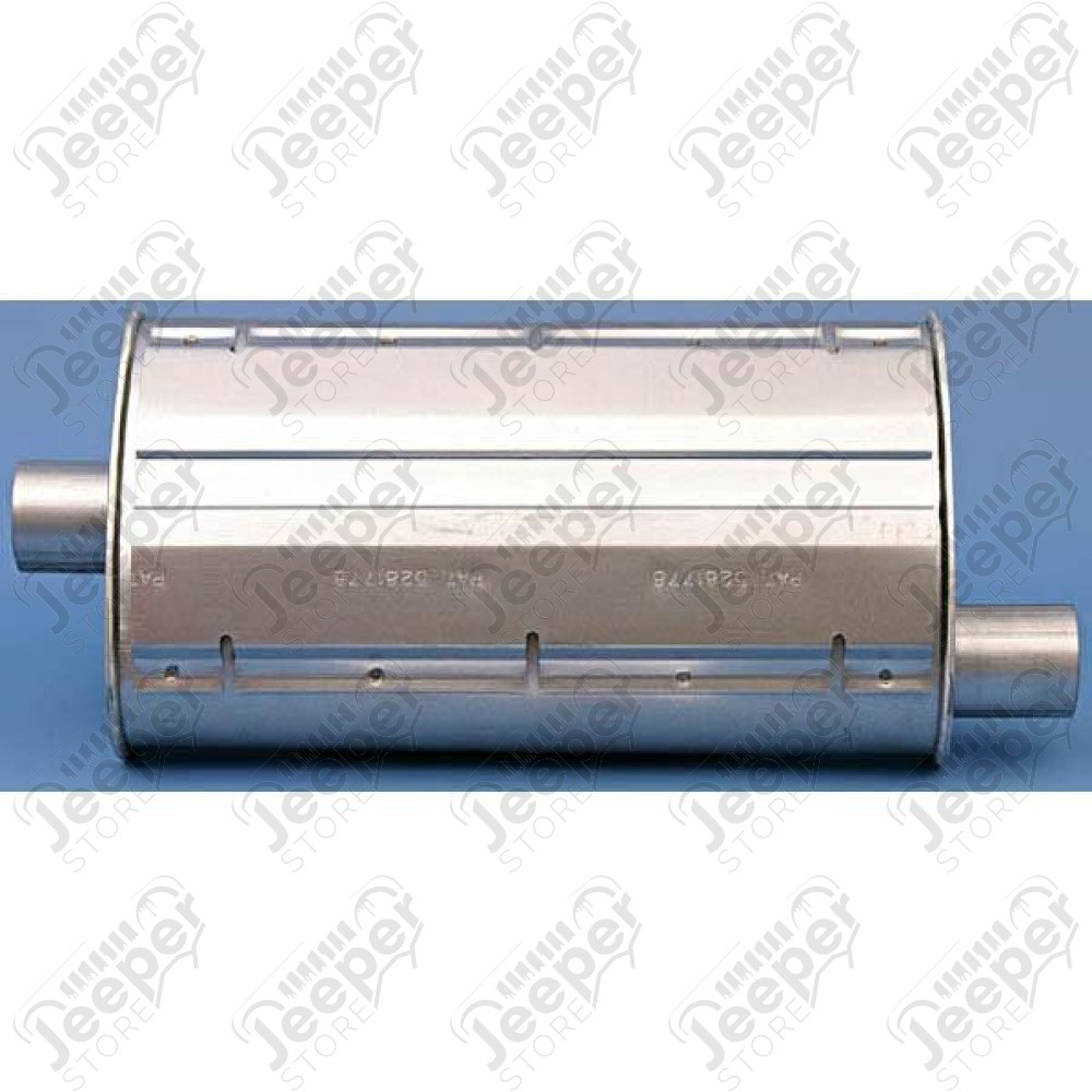 Exhaust Muffler; 97-02 Jeep Wrangler TJ, 2.5L/4.0L