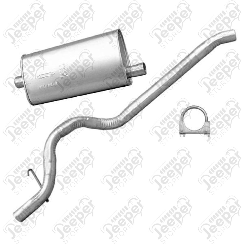 Exhaust Muffler/Tail Pipe Kit; 93-95 Jeep Cherokee XJ