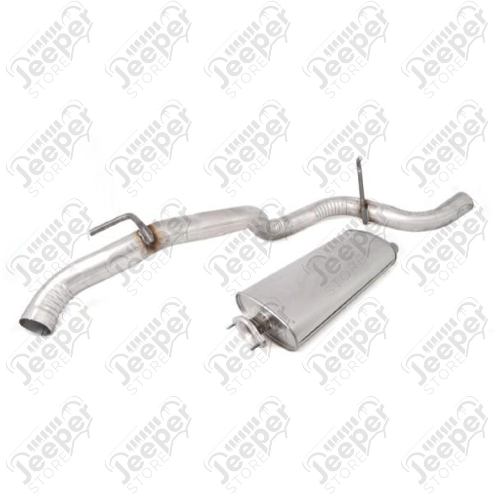 Exhaust Muffler/Tail Pipe Kit; 02-07 Jeep Liberty KJ