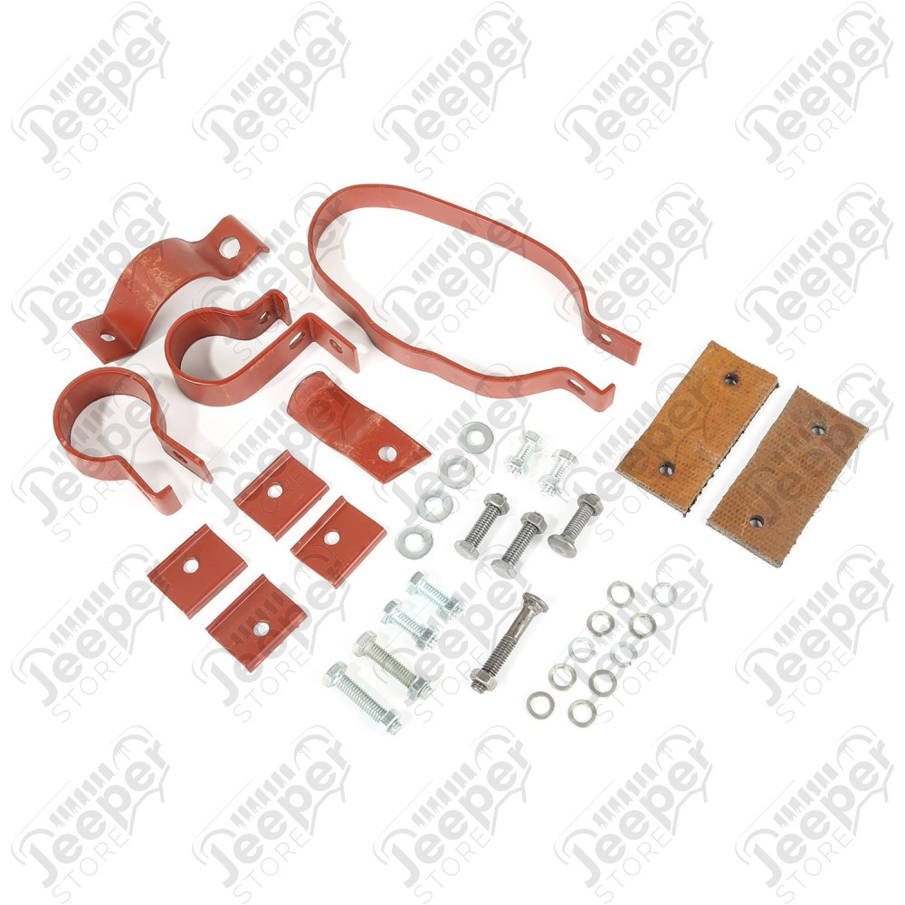 Exhaust System Mounting Kit; 41-45 Willys MB/Ford GPW