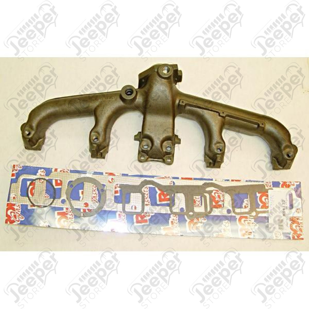 Exhaust Manifold Kit; 81-90 CJ5/CJ7/CJ8/Wrangler/Grand Wagoneer, 4.2L 