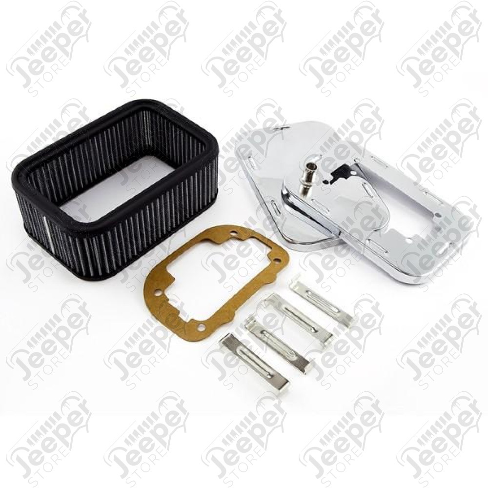 Carburetor Air Filter Adapter, Weber Style; 72-90 Jeep CJ/Wrangler YJ