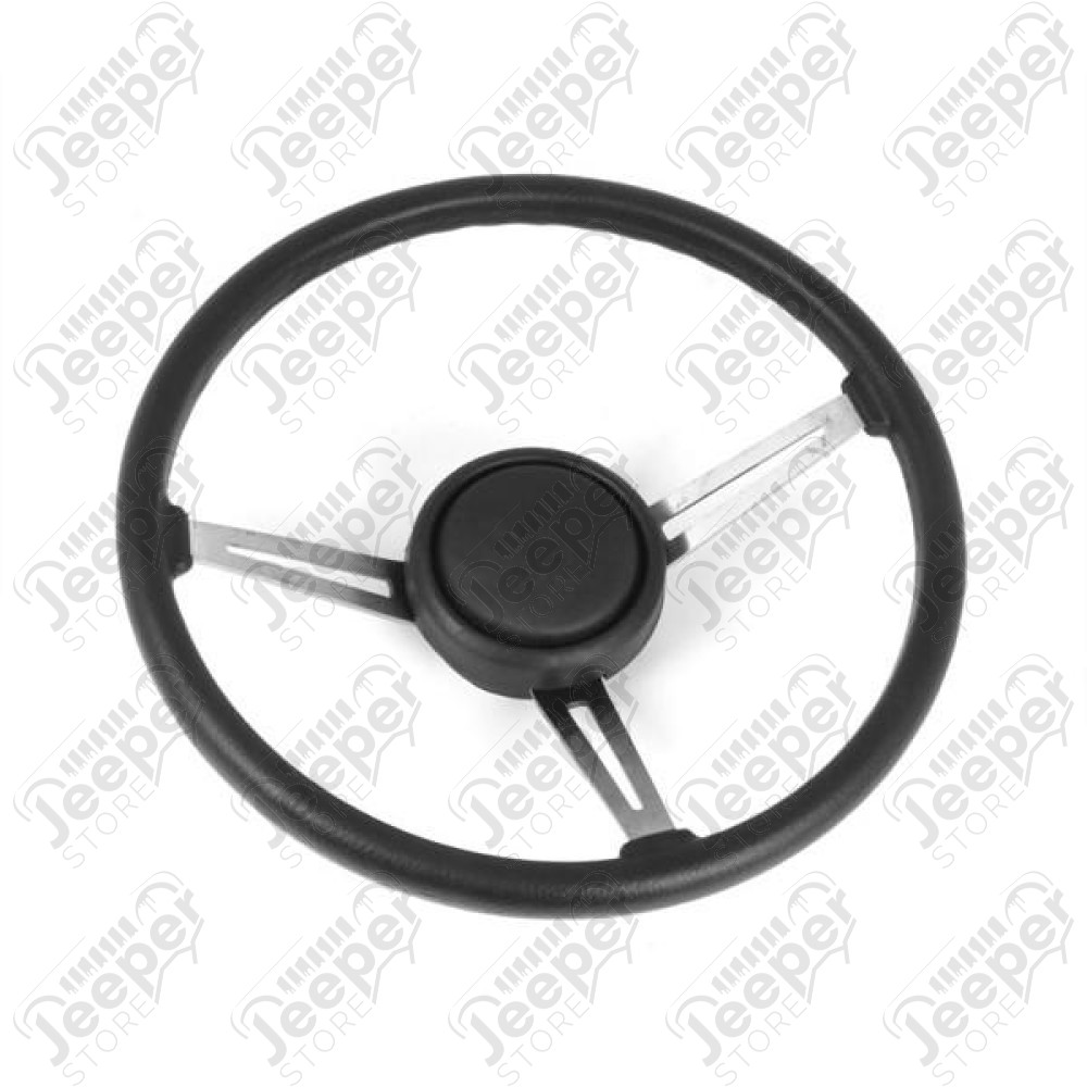 Steering Wheel Kit, Leather; 76-95 Jeep CJ/Wrangler