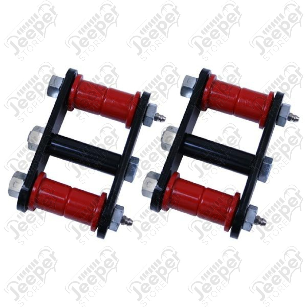 Suspension Leaf Spring Shackle Kit, Front, HD, Greaseable; 76-86 CJ
