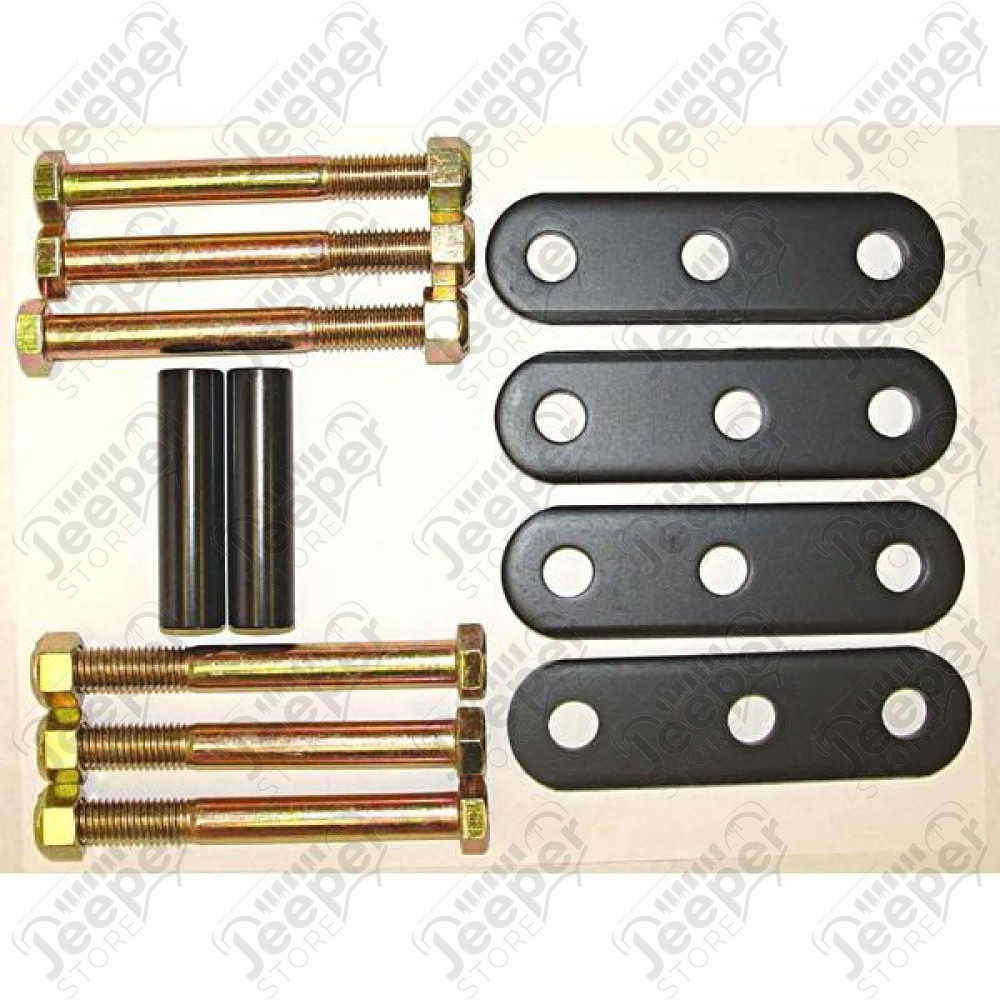 Suspension Leaf Spring Shackle Kit, Rear, HD; 76-86 Jeep CJ