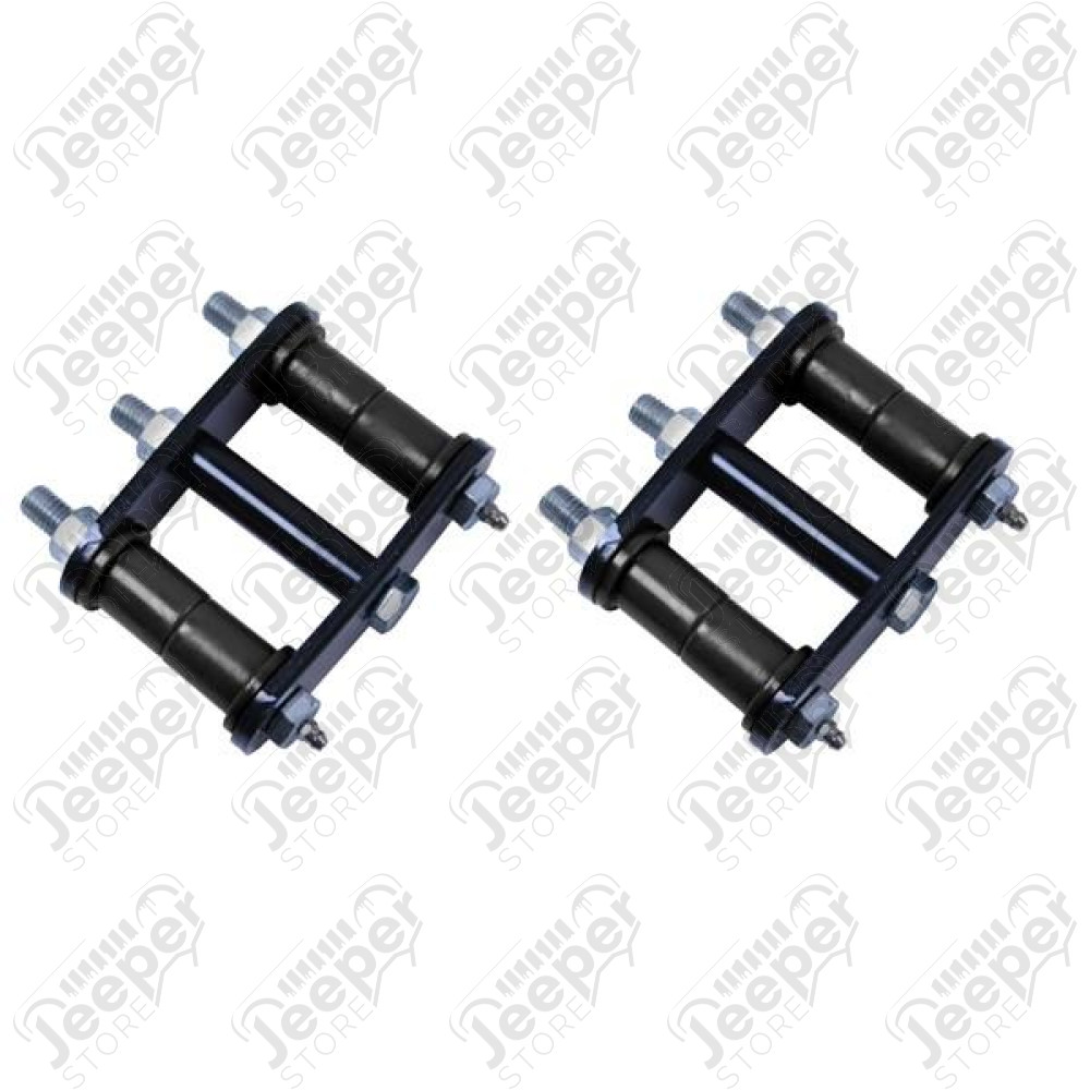 Suspension Leaf Spring Shackle Kit, Rear, HD, Greaseable; 76-86 CJ