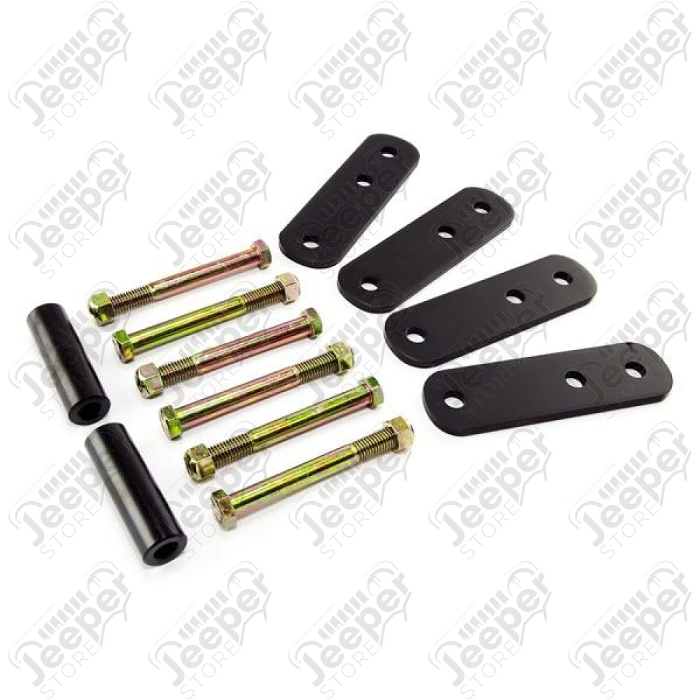 Suspension Leaf Spring Shackle Kit, Front, 1 Inch Lift; 87-95 Wrangler