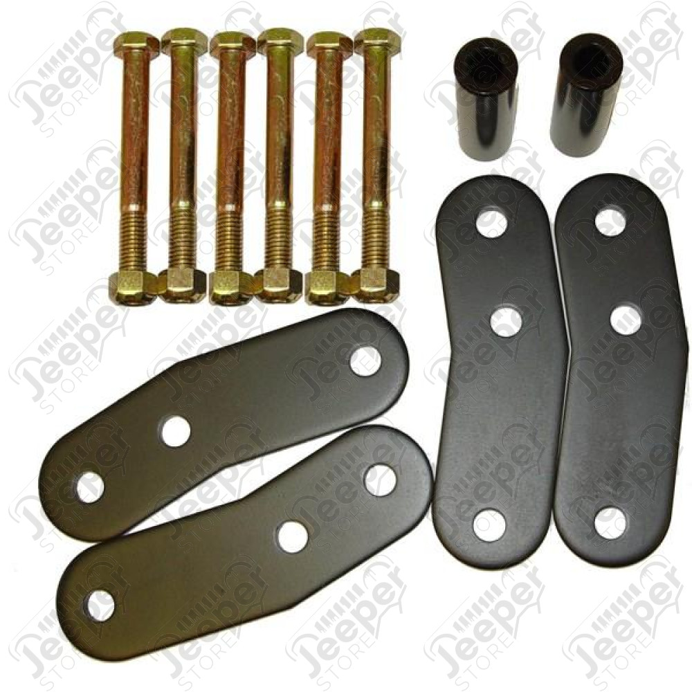 Suspension Leaf Spring Shackle Kit, Rear, 1 Inch Lift, HD; 87-95 YJ