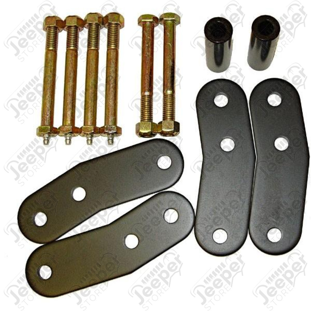 Suspension Leaf Spring Shackle Kit, Rear, 1 Inch Lift, HD; 87-95 YJ