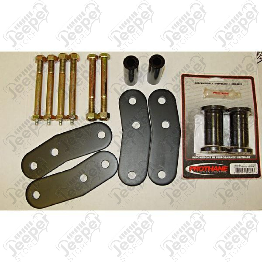 Suspension Leaf Spring Shackle Kit, Rear, 1 Inch Lift, HD; 87-95 YJ