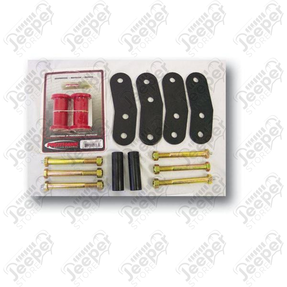 Suspension Leaf Spring Shackle Kit, Rear, 1 Inch Lift, HD; 87-95 YJ