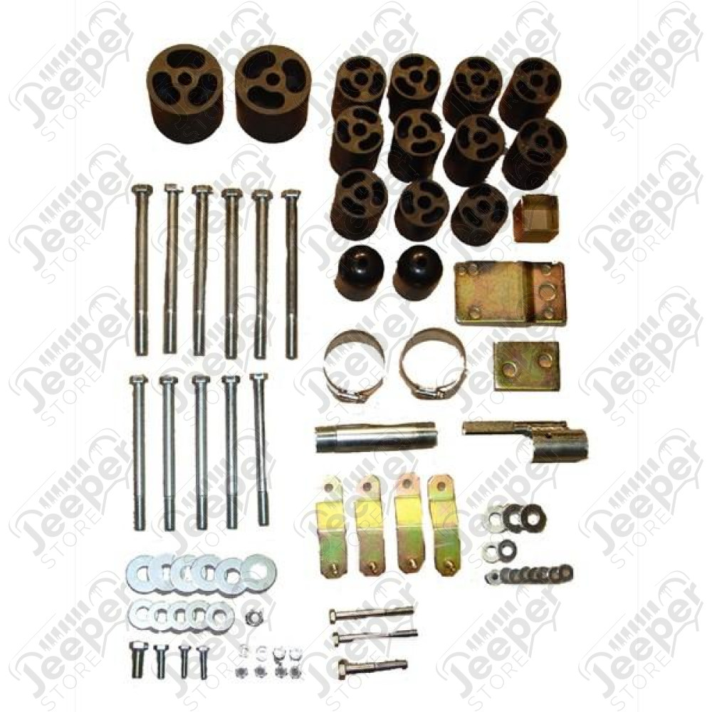 Suspension Body Lift Kit, 3 Inch; 97-06 Jeep Wrangler TJ