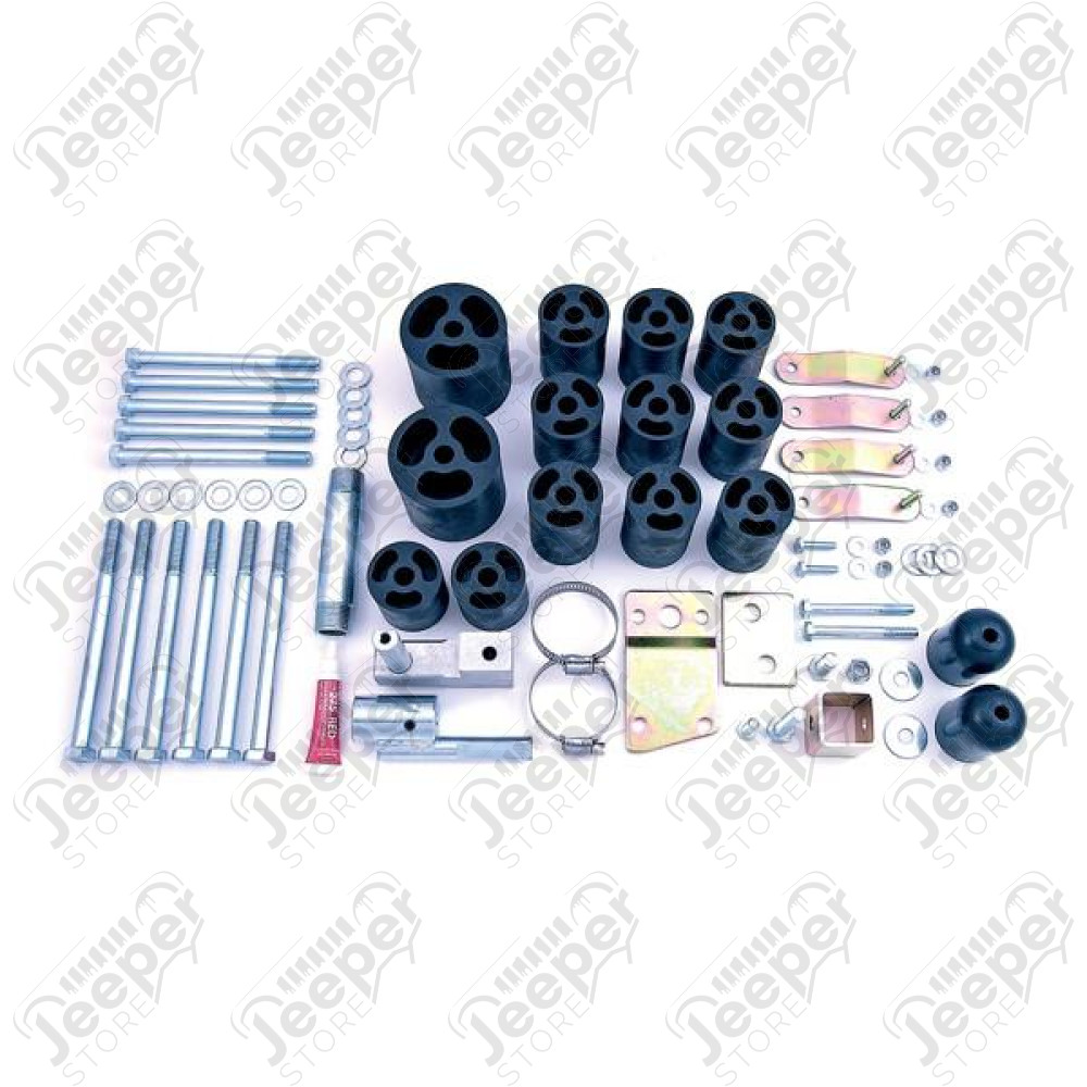 Suspension Body Lift Kit, 3 Inch; 97-06 Jeep Wrangler TJ