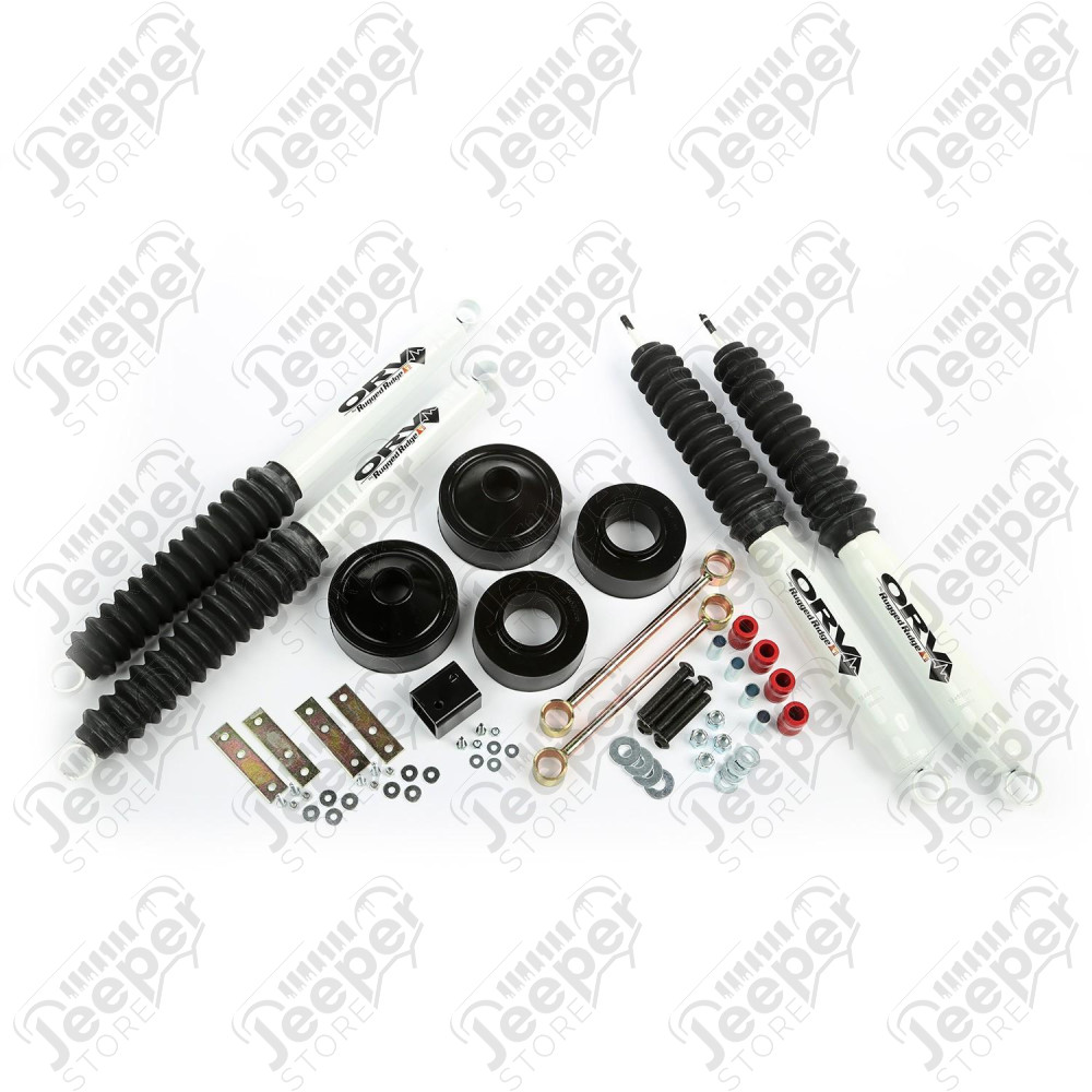 Suspension Lift Kit, Spacer, 1.75 Inch, Shocks; 07-18 Jeep Wrangler JK