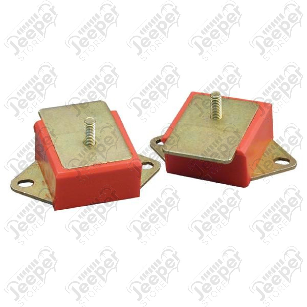 Engine Mount Kit, Polyurethane, Red 71-86 Jeep, 3.8L/4.2L