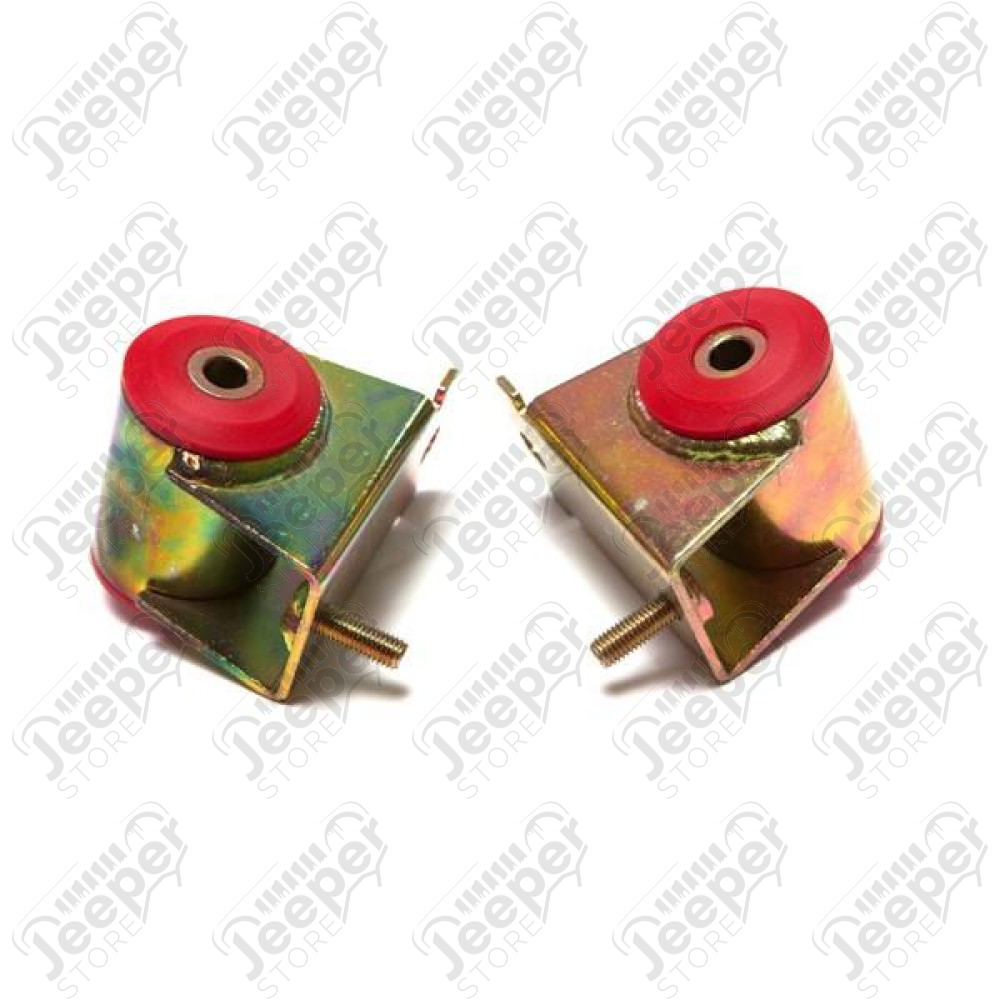 Engine Mount Kit, Polyurethane, Red; 87-01 Wrangler/Cherokee, 4.0L