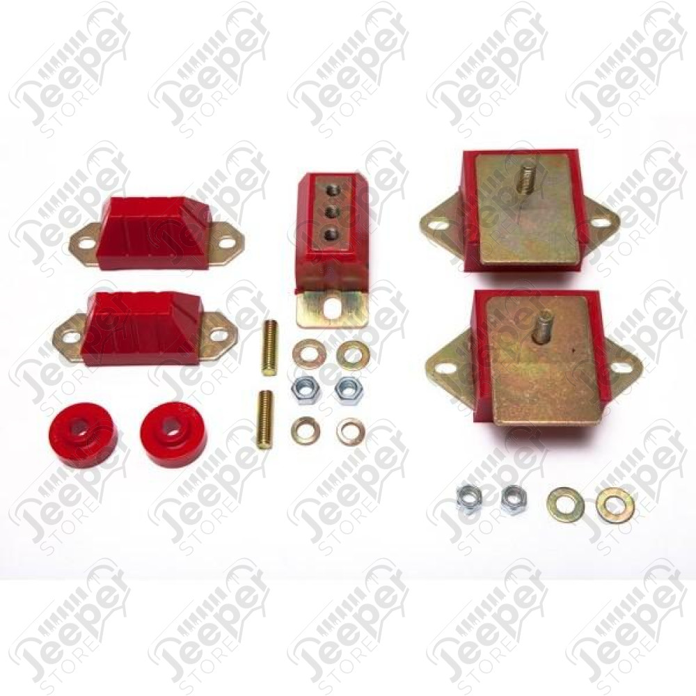 Transmission/Engine Mount Kit, Polyurethane; 76-86 Jeep CJ5/CJ7/CJ8
