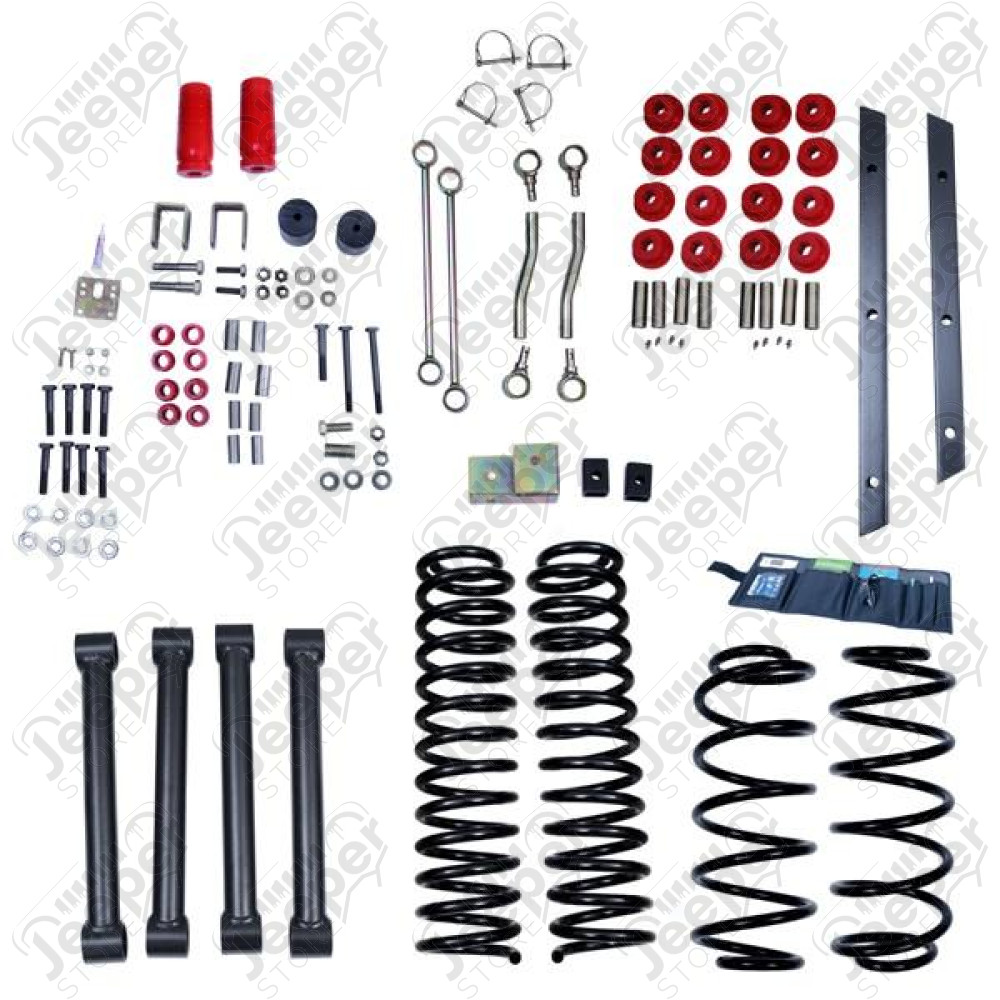 Suspension Lift Kit, 4 Inch, No Shocks; 97-02 Jeep Wrangler TJ
