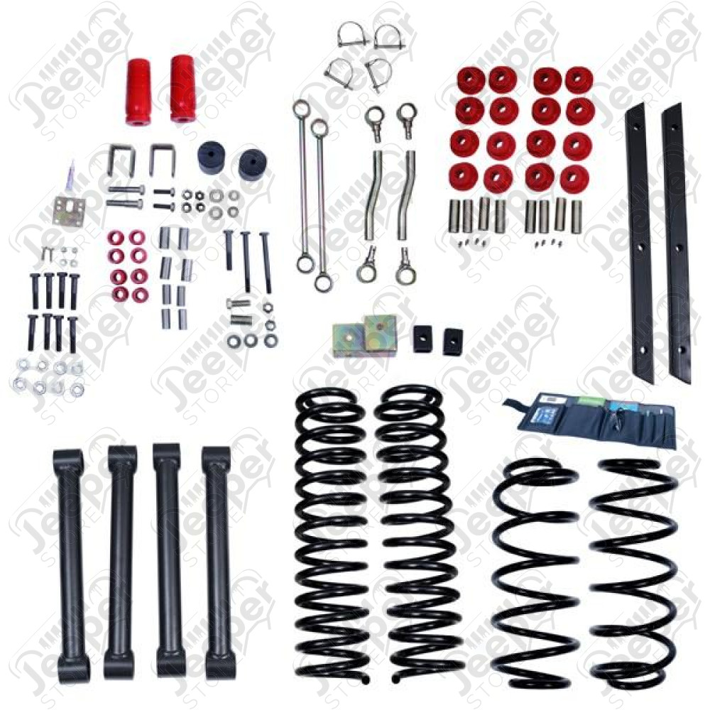 Suspension Lift Kit, 4 Inch, No Shocks; 03-06 Jeep Wrangler TJ