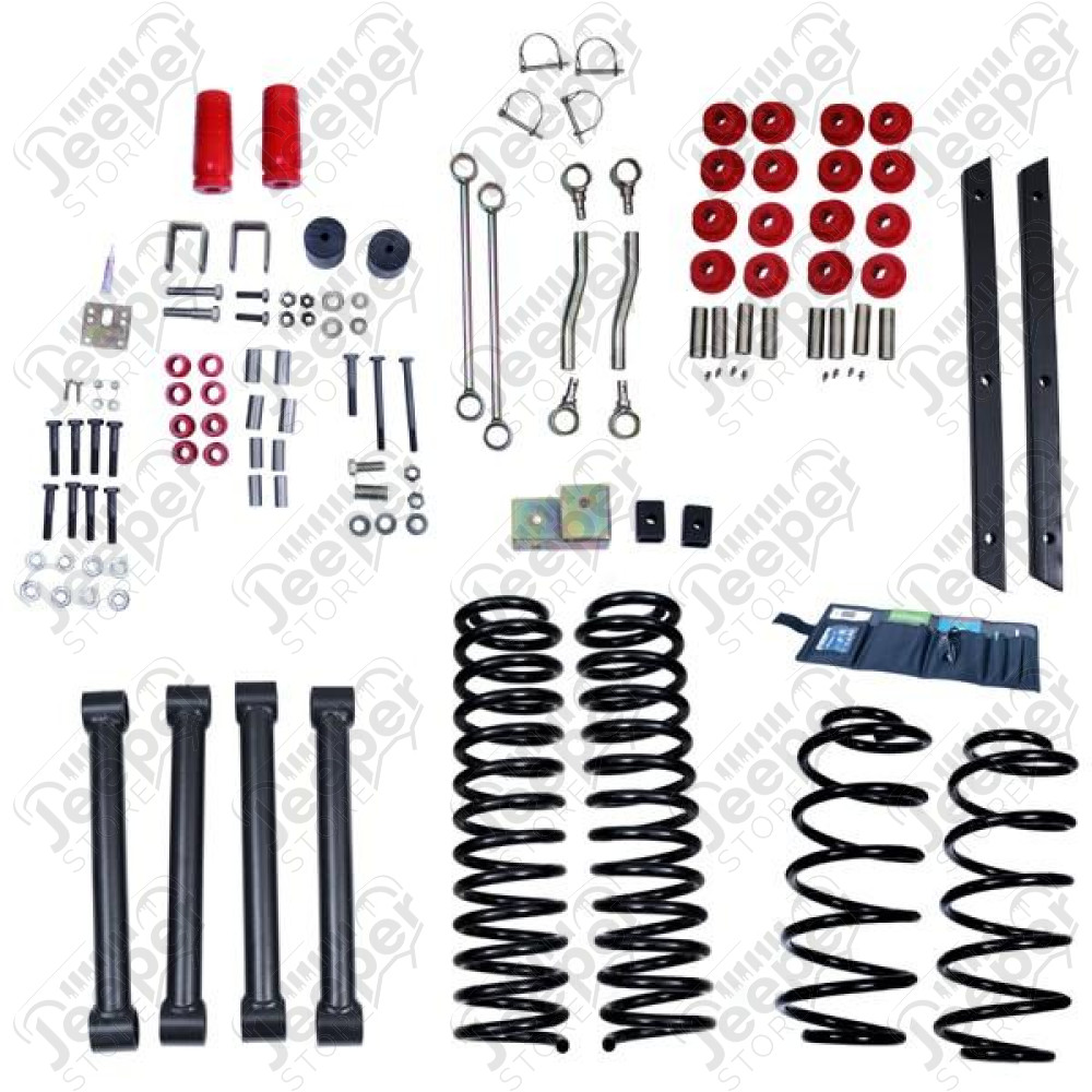 Suspension Lift Kit, 4 Inch, No Shocks; 04-06 Wrangler Unlimited LJ