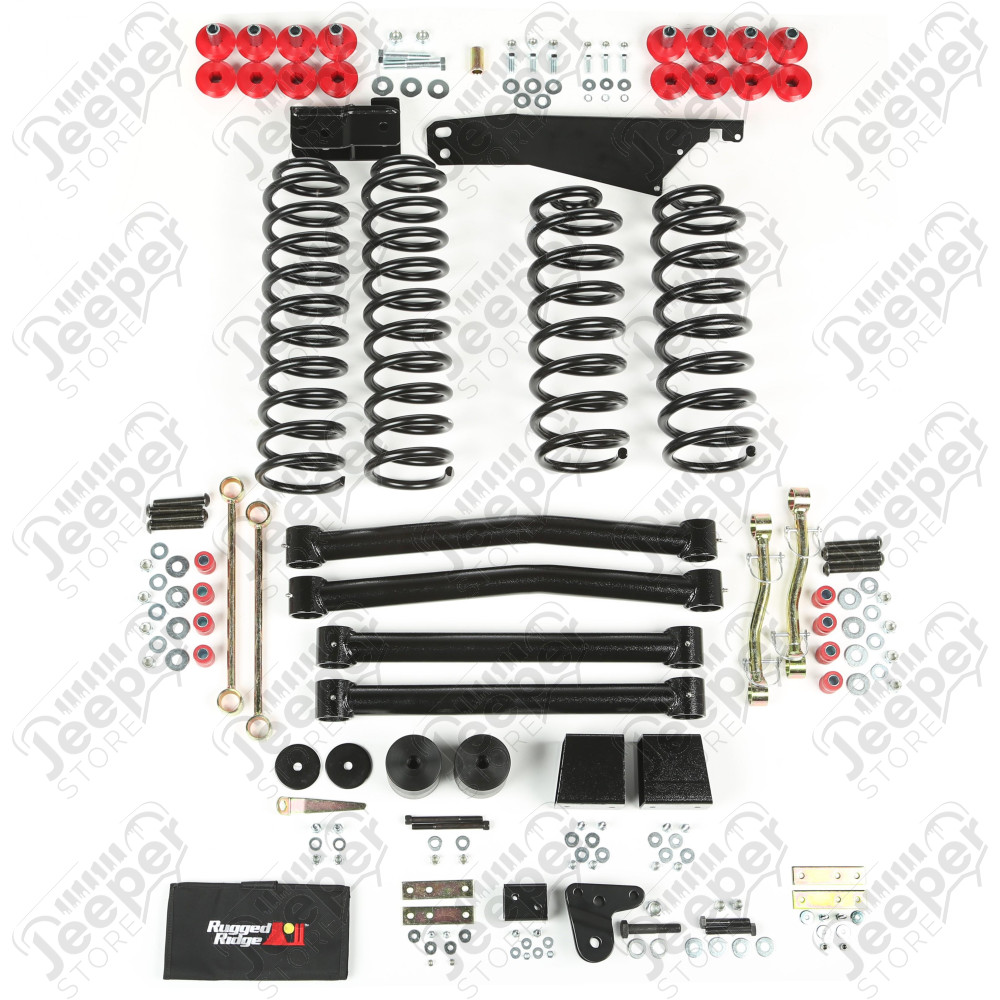 Suspension Lift Kit, 4 Inch, No Shocks; 07-18 Jeep Wrangler JK