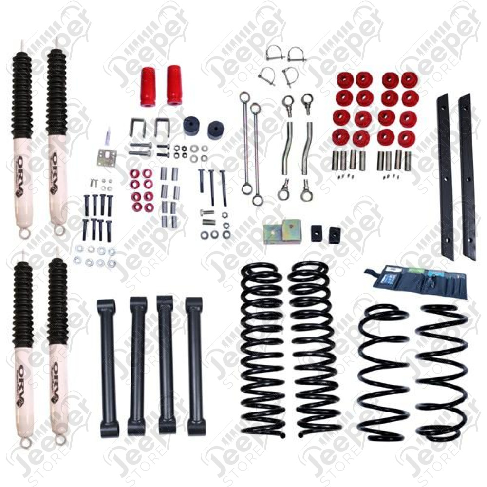 Suspension Lift Kit, 4 Inch, Shocks 03-06 Jeep Wrangler TJ