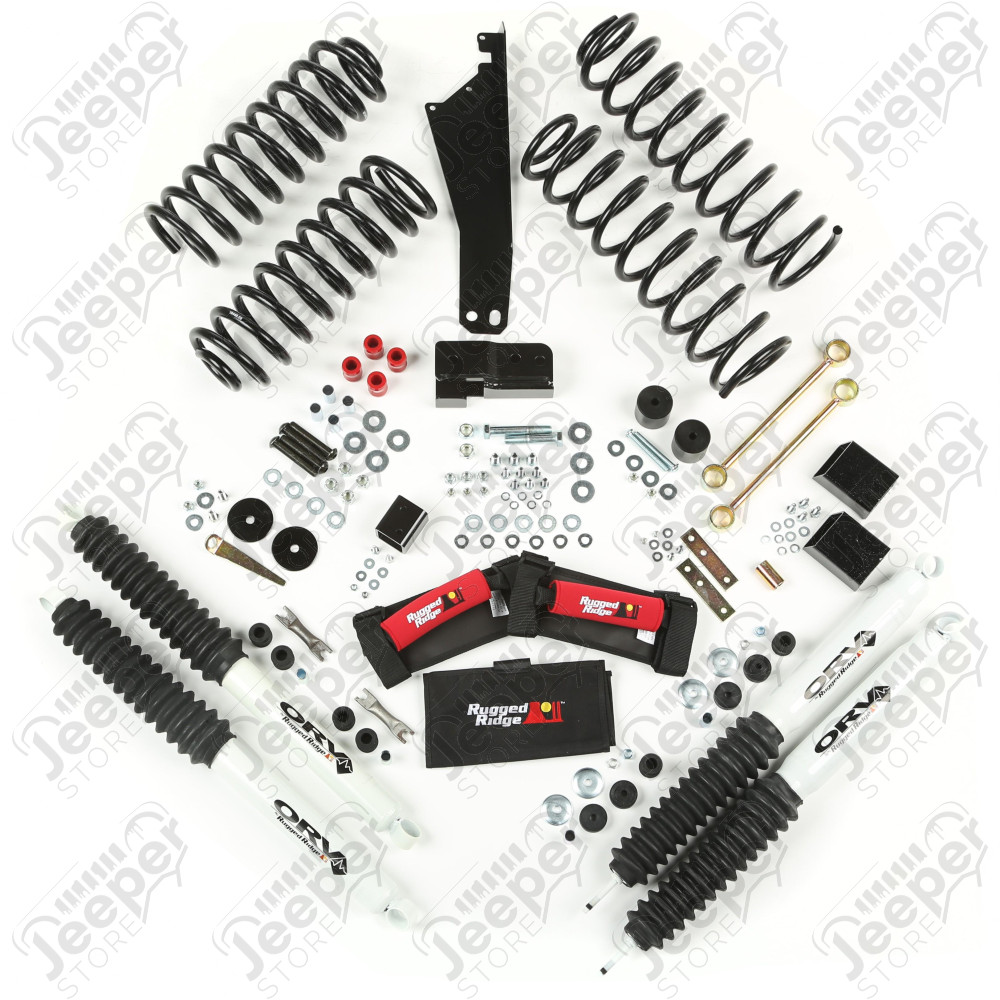 Suspension Lift Kit, 2.5 Inch, Shocks; 07-18 Jeep Wrangler JK